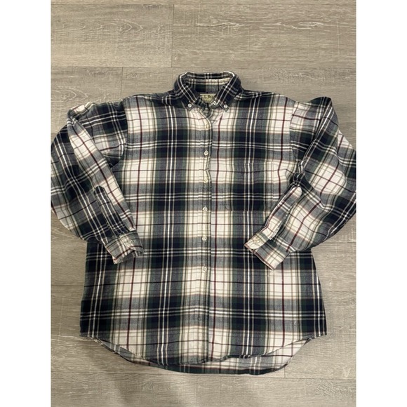 L.L. Bean Other - LL Bean Vintage Women's Flannel Shirt Small Green Plaid Button-Up 90s Y2K